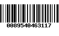 Código de Barras 0089540463117