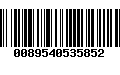 Código de Barras 0089540535852