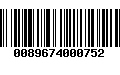 Código de Barras 0089674000752