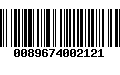 Código de Barras 0089674002121