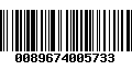 Código de Barras 0089674005733