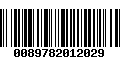 Código de Barras 0089782012029