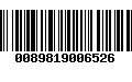 Código de Barras 0089819006526