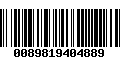 Código de Barras 0089819404889