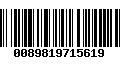 Código de Barras 0089819715619