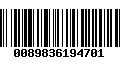 Código de Barras 0089836194701