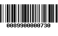 Código de Barras 0089900000730