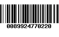 Código de Barras 0089924770220