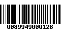 Código de Barras 0089949000128