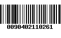 Código de Barras 0090402110261