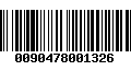 Código de Barras 0090478001326