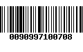 Código de Barras 0090997100708