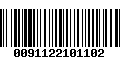 Código de Barras 0091122101102