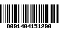 Código de Barras 0091404151290