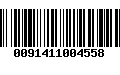 Código de Barras 0091411004558