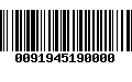 Código de Barras 0091945190000