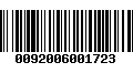 Código de Barras 0092006001723