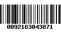 Código de Barras 0092163043871