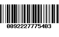 Código de Barras 0092227775403