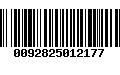 Código de Barras 0092825012177