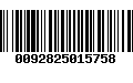 Código de Barras 0092825015758