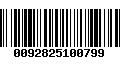 Código de Barras 0092825100799