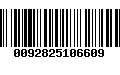 Código de Barras 0092825106609