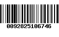 Código de Barras 0092825106746