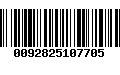 Código de Barras 0092825107705