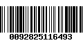 Código de Barras 0092825116493