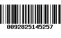 Código de Barras 0092825145257