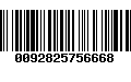 Código de Barras 0092825756668