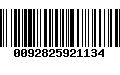 Código de Barras 0092825921134