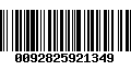 Código de Barras 0092825921349