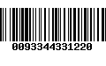 Código de Barras 0093344331220