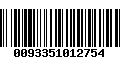 Código de Barras 0093351012754