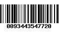 Código de Barras 0093443547720