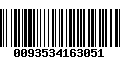 Código de Barras 0093534163051