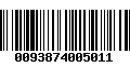 Código de Barras 0093874005011