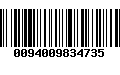 Código de Barras 0094009834735