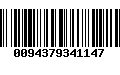 Código de Barras 0094379341147