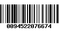 Código de Barras 0094522076674