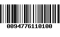 Código de Barras 0094776110100