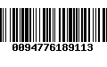 Código de Barras 0094776189113