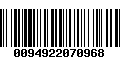 Código de Barras 0094922070968