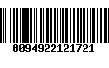 Código de Barras 0094922121721