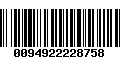 Código de Barras 0094922228758