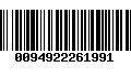 Código de Barras 0094922261991