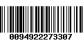 Código de Barras 0094922273307