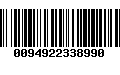 Código de Barras 0094922338990